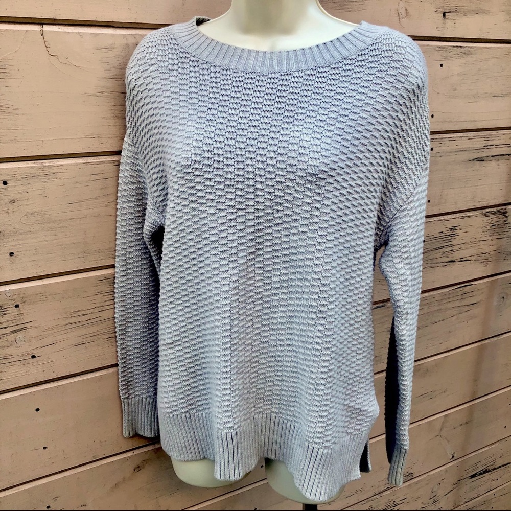 Gap Gray Knit Textured Sweater XS